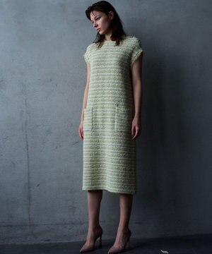  【Precious 5月号掲載】【カトリエムブーケ】Couleur tweed ツイードワンピース