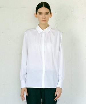  【23区 lab.】ハイカウントコットン ギャザー シャツ