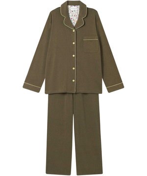  【綿100%】やわらか杢フライスパジャマ MADE WITH LIBERTY FABRIC