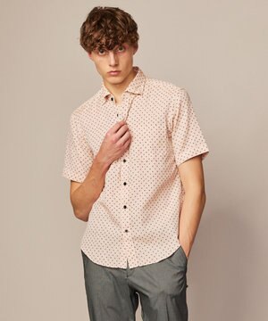  【ビジネスシーンに最適・サステイナブル】ソアロンシャンブレープリント シャツ