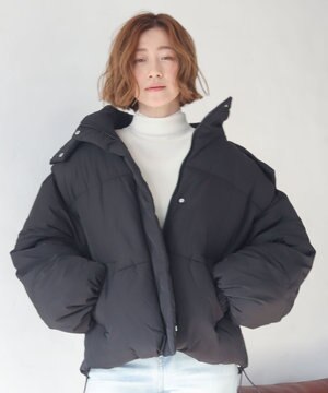  【25年秋冬新作/SMサイズ展開】2WAYフードパファーブルゾン