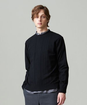  【ストレッチ性 / イージーケア】【FLEX YARN】クルーネックニット