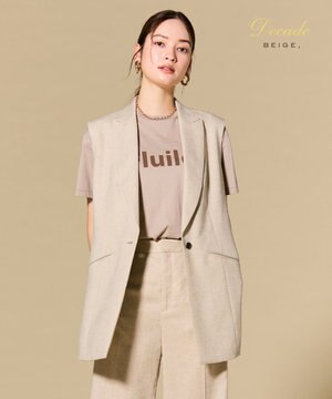  CAROLE / リネンライクノースリーブジレジャケット
