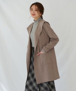 【洗濯機可】フーディーコーディガン