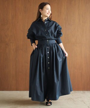  レイヤードデザインシャツワンピース