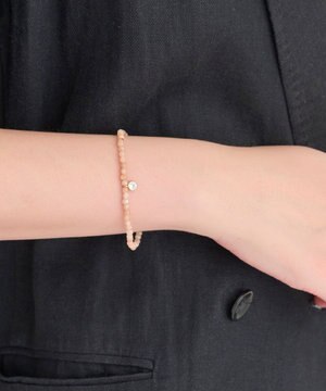  ウィスパーストーンブレスレット　ピンク/天然石