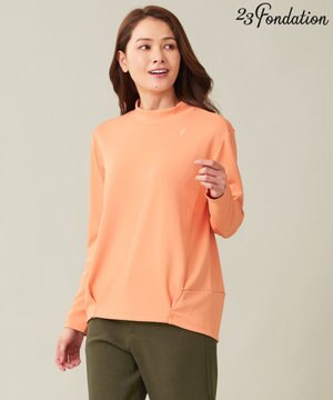  【23Fondation/WOMEN】長袖 モックネックシャツ
