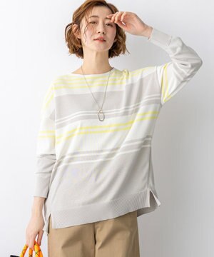  【先行予約】コットンポリエステルストレッチ オーバーサイズ ニット