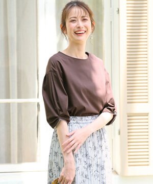  【接触冷感】360°好印象タックスリーブ カットソー