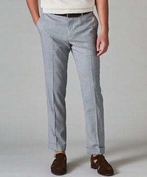  ロングセラー【洗える/折り目加工/シワになりにくい/ウエストアジャスター】ウォッシャブル サマーウール100％パンツ_限定色(ノータック)23/24年モデル