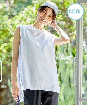  冷感UVケアノースリカットソー