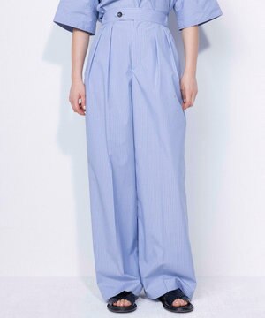 【ReNave・セットアップ可/洗える/接触冷感/UVケア】コットンポリブロード パンツ