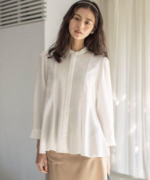 リヨセルシャーティングペプラム ブラウス