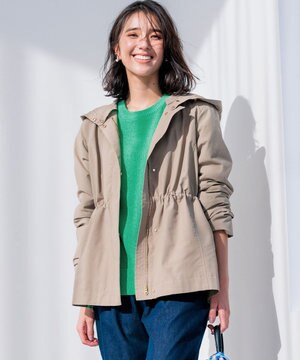 【フード取り外し可】2WAYショート丈ライトアウター