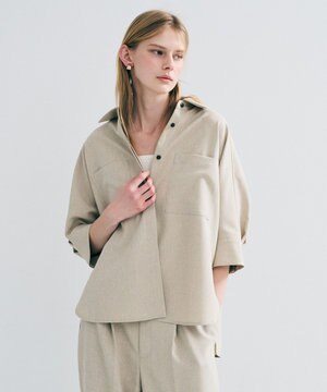 ウォッシャブルドライサップ ドルマンシャツ