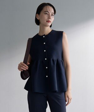  【VERY×UNFILOコラボ】2WAY ペプラムジレ