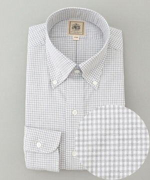  【Single Needle Tailoring / 形態安定】メランジカラーギンガムチェック シャツ/B.D.