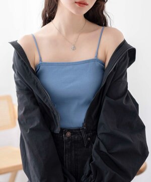  【カップ付き】なちゅ盛れカップインショートキャミ