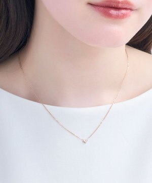  【金属アレルギー対応】スリービジューミニハートネックレス