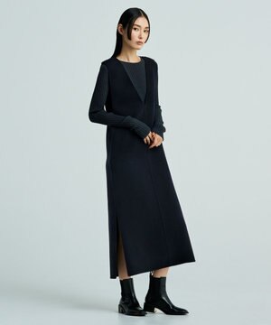 メルトンリバー ジャンスカ風ワンピース（uncrave WHITE）