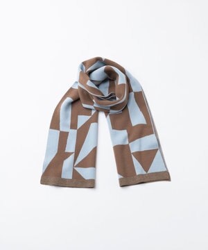  GEOMETRIC HERRINGBONE REBERSIBLE SCARF / キカヘリンボーンリバーマフラー