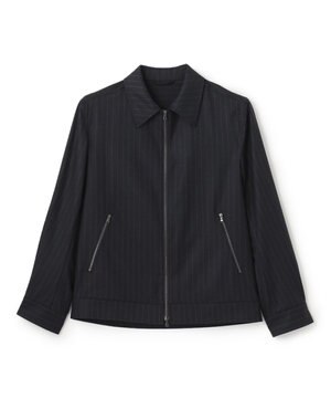  SAXONY PINSTRIPE ZIP UP JACKET