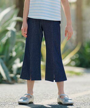  【110-140㎝】フレアーデニムニット パンツ