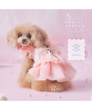  cherircouture  接触冷感リボンワンピース《ピンク》 小型犬