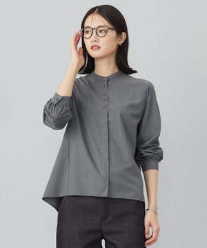  【WEB限定カラーあり・洗える】Lim-bless50sツイル ブラウス