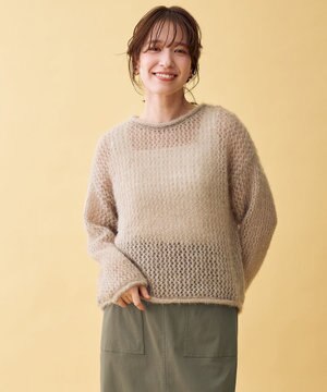  レーシーネットニット