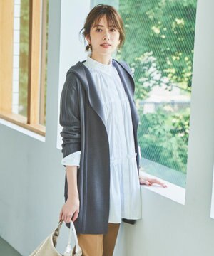 【Sサイズ有】フード付き ニットカーディガン