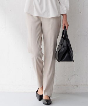  【洗える/セットアップ対応】アイアスマットストレッチ テーパード パンツ