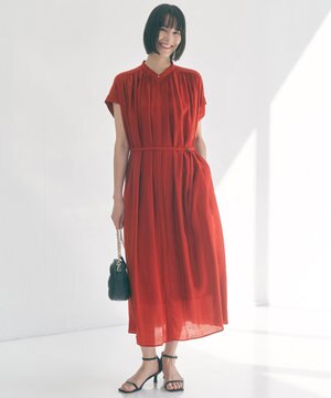 【WEB限定カラー】ヴィンテージシアー ギャザーワンピース