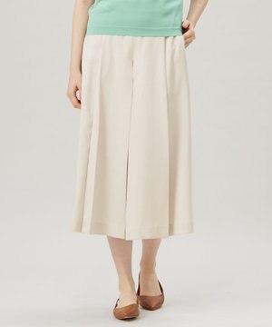 【セットアップ対応・接触冷感・洗える】リネンライクシンセティックキュロット パンツ