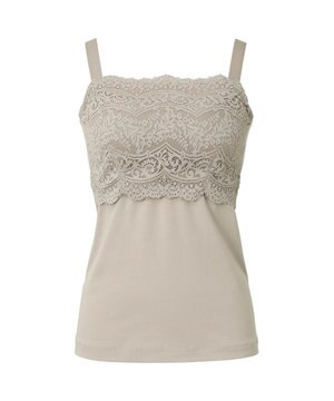  【カヤビューティーラボ / ブラデリス】はくだけ簡単マドレーヌカップ綿混ブラキャミ24 ノンワイヤー 補正 下着 ブラトップ カップ付き