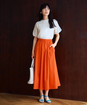 FINE MOVE タックフレアスカート