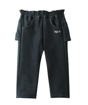  【80-120cm】 おしりフリル ストレッチデニムパンツ