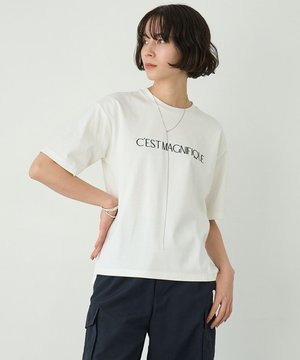 BEAUTY FORM ロゴ刺繍 半袖Tシャツ