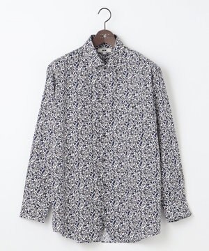  【キングサイズ・サスティナブル素材】フラワーモチーフプリント シャツ