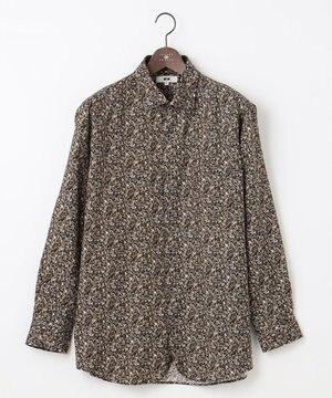  【キングサイズ・サスティナブル素材】フラワーモチーフプリント シャツ