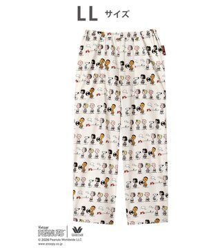  PEANUTS ボトムス 8分丈 綿100%(本体) スヌーピー レディース FOT269 /ワコール