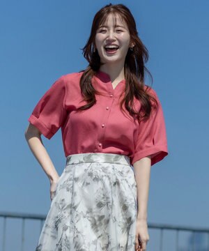  【接触冷感・UVカット・速乾】スムージーポリエステル 2WAY ブラウス