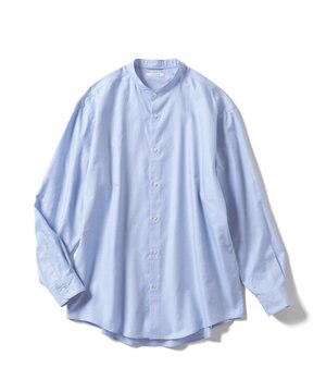 【ユニセックス】CANCLINI シャーティング バンドカラー シャツ