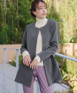  【洗える】ダンボールフレアコート