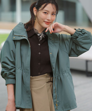 【撥水・洗える】フーディショート ブルゾン