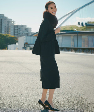 【セレモニー】BEAUTY FORM KNIT ペプラムセットアップ