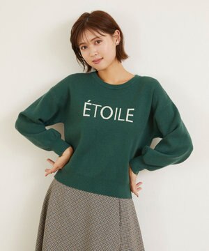 【洗える】スウェットライクロゴ ニット