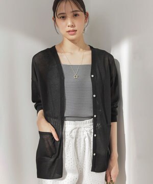  【先行予約】シアーニットVネック カーディガン