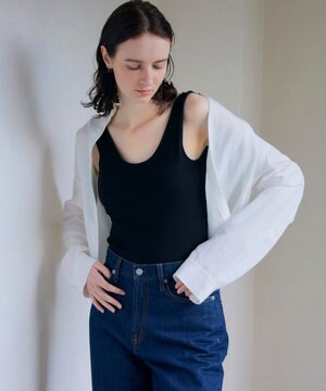  【Nave・洗える/ストレッチ素材】ボディスーツ タンクトップ