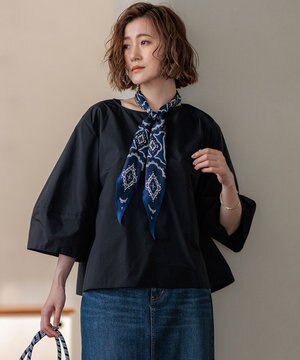  ナイロンコットンポプリン コンパクト ブラウス